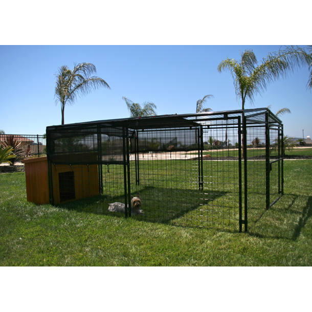 BOSSIN 8x4x6 FT Outdoor Dog Kennel for Large Dogs,Large Outdoor Dog